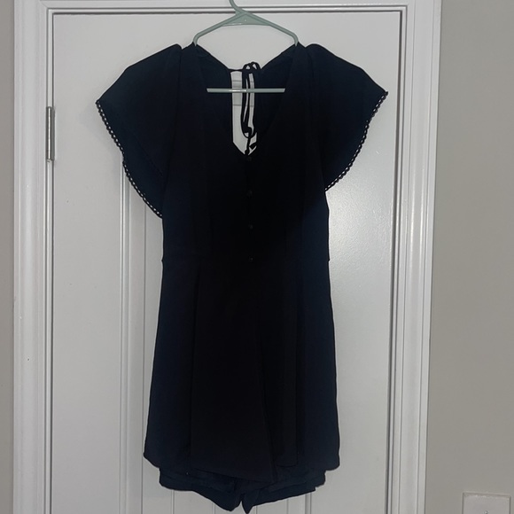 Black Cute Romper Fun Tie in the Back! - Picture 2 of 5